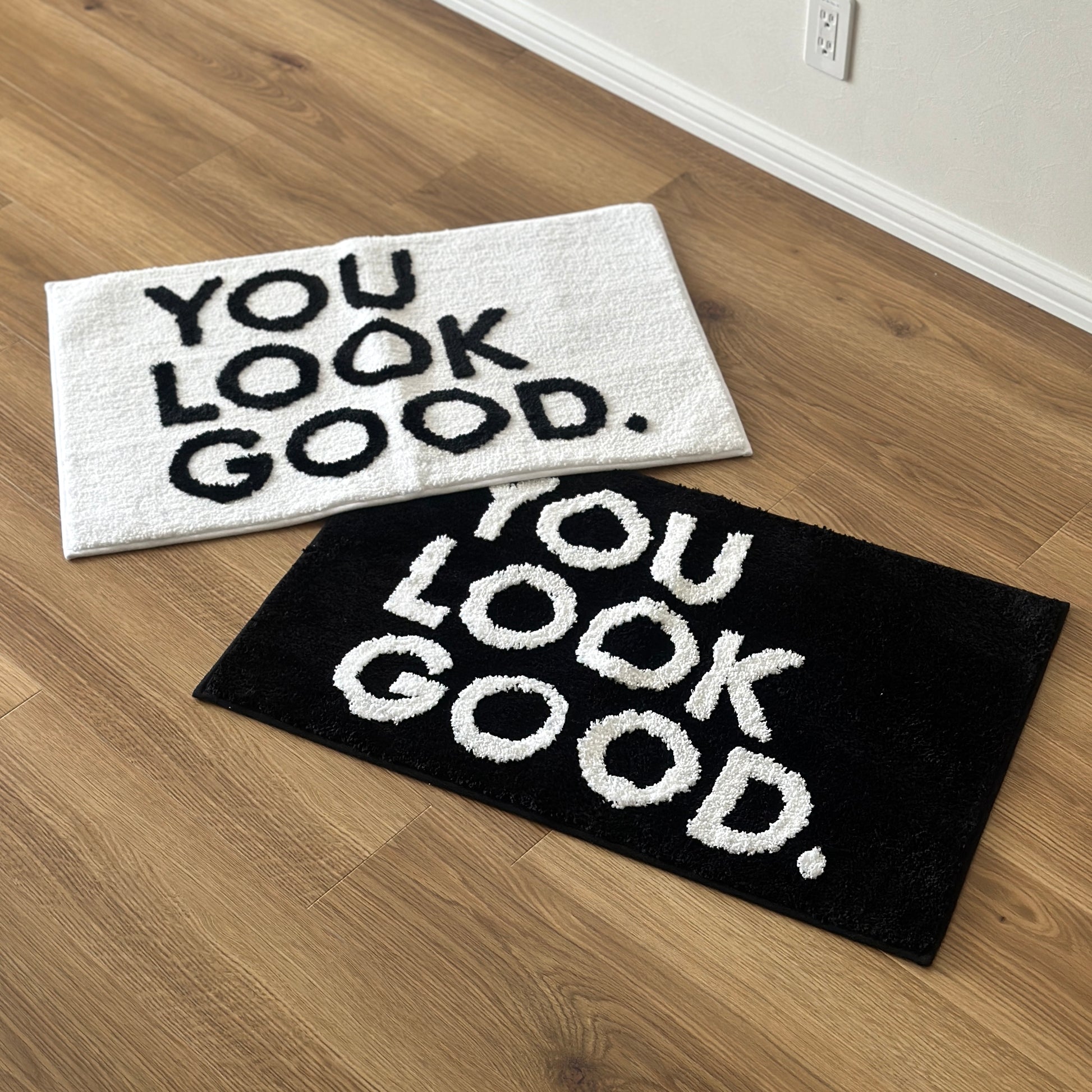 ラグ｜モノクロレタリングミニラグ - territory