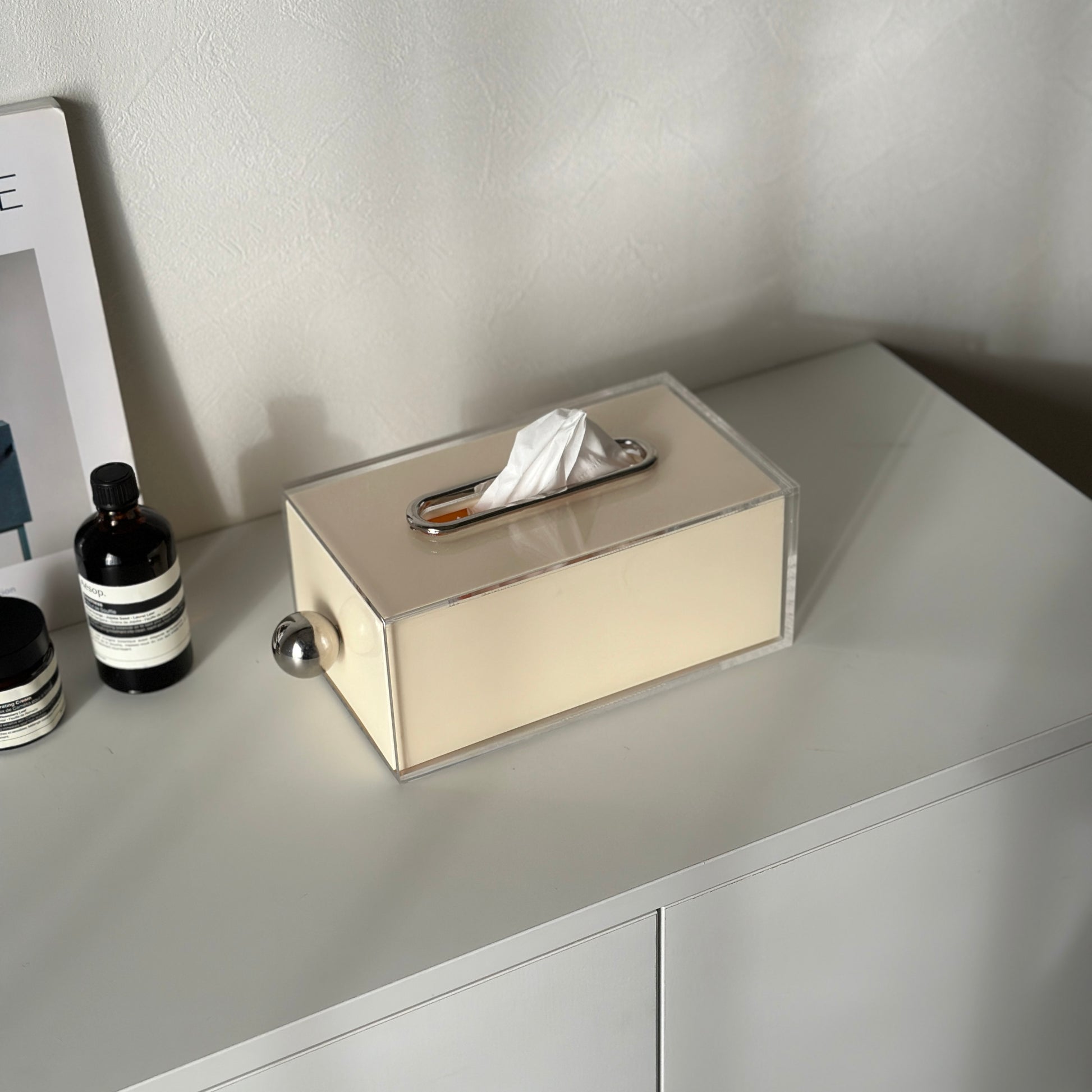 ティッシュケース｜取手付アクリルティッシュケース - territory