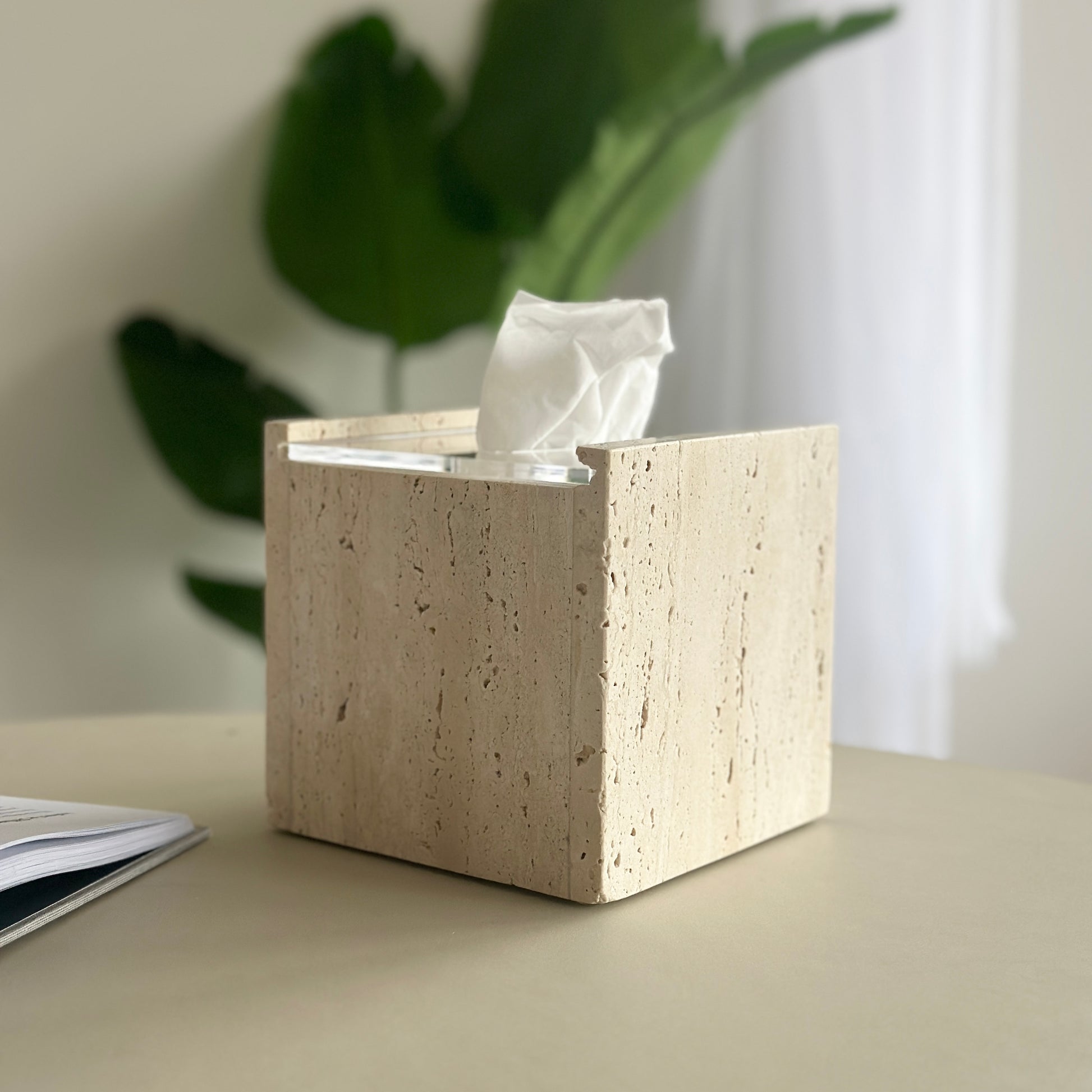 トレイ｜トラバーチンティッシュケース - territory