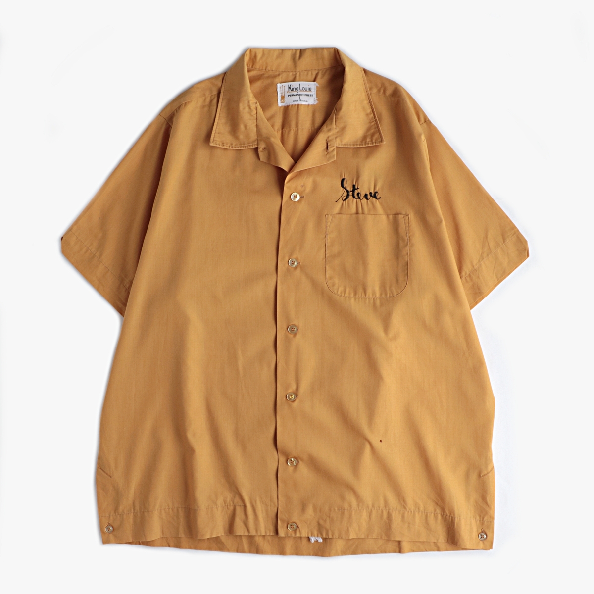 70s King louie ”toyota” 刺繍 ボーリングシャツ vintage 古着 used