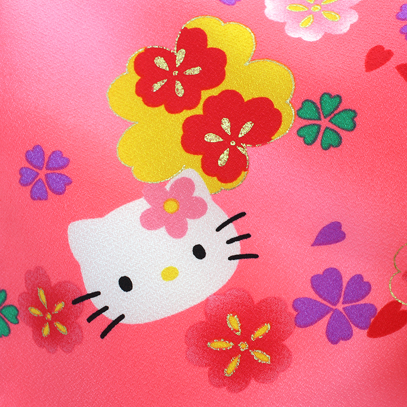 七五三レンタル｜三歳｜ピンク キティちゃん｜7333-00004｜着物