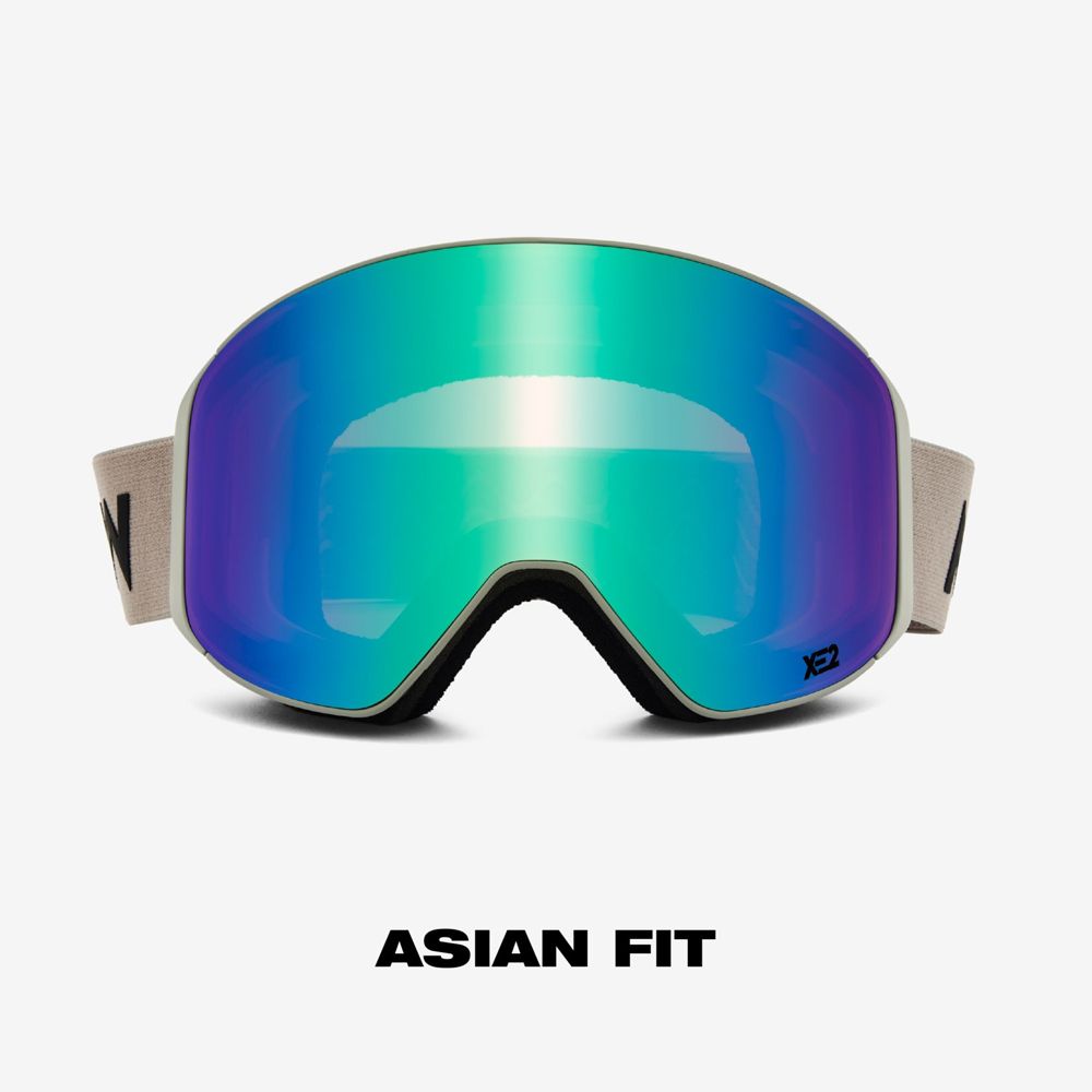 MESSYWEEKEND - CLEAR XE2 - ASIAN FIT / Light Grey Green Mirrored