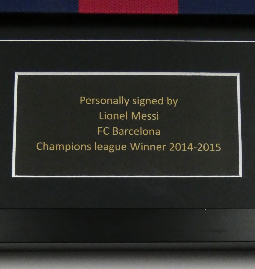 Barcelona: Ingelijst thuisshirt CL finale 2015 Gesigneerd door