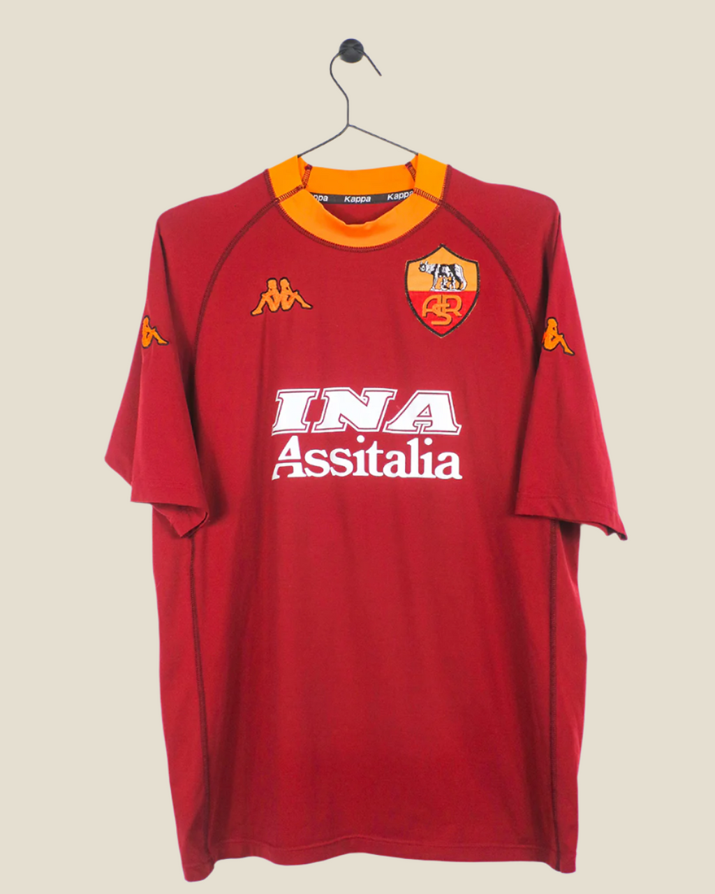 ROMA 2000/01 TOTTI #10 HOME SHIRT (XL) KAPPA – Kick Off Vintage