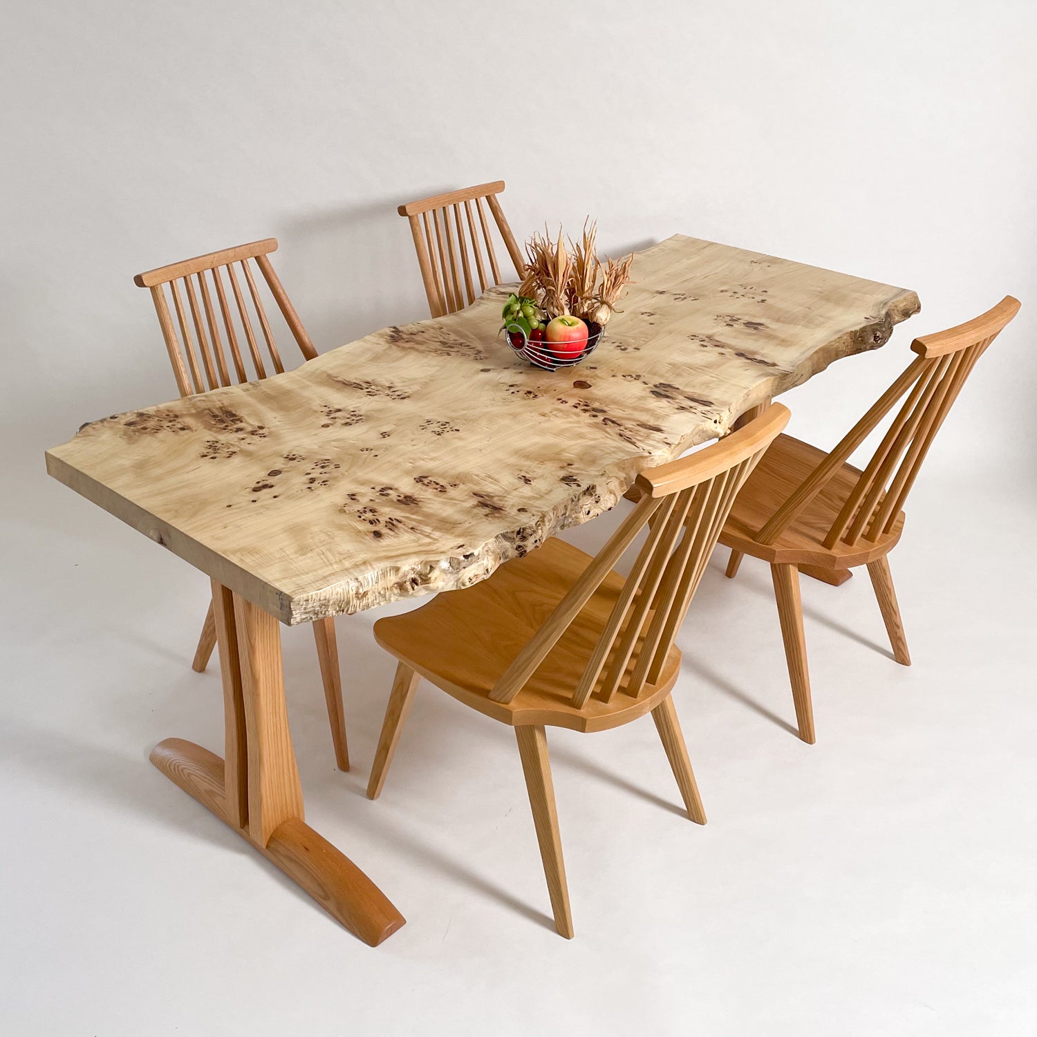 KIDOMEIMOKU ポプラ一枚板ダイニングテーブル｜180cm(6人掛け