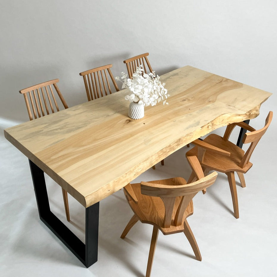 KIDOMEIMOKU イチョウ一枚板ダイニングテーブル｜196cm(6人掛け