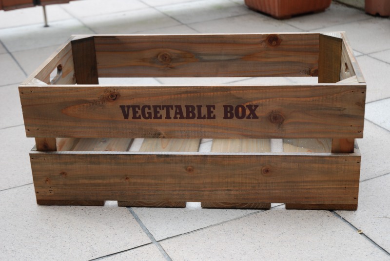 ベジタブルボックス：Lサイズ】丈夫でオシャレなベジタブル木箱