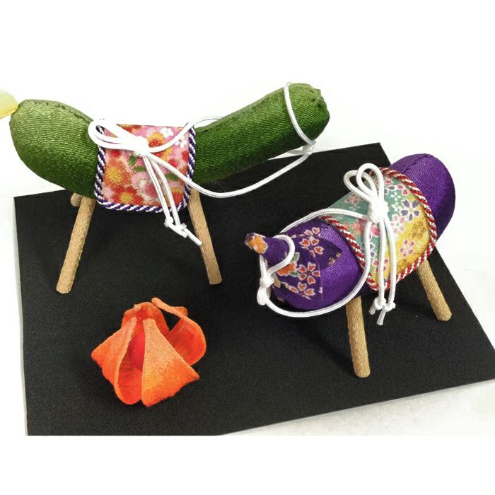 ちりめん手芸キット 精霊飾りセット (精霊馬・精霊牛・ほおずき)【限定