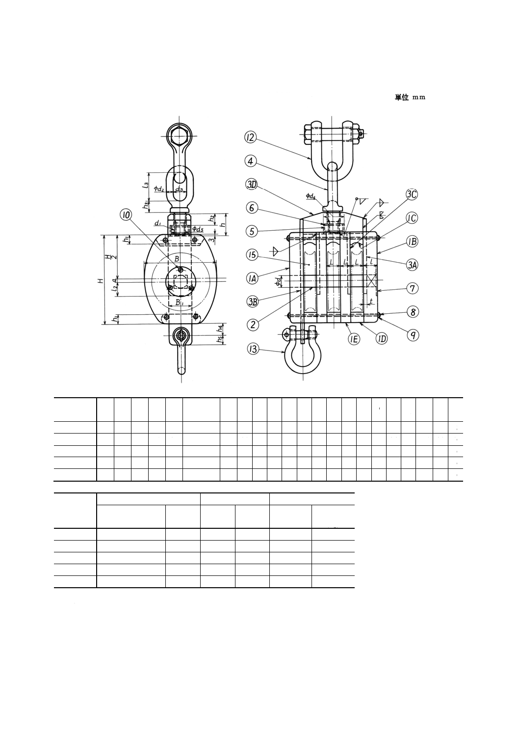 JISF3426:1990 船用鋼帯木製滑車