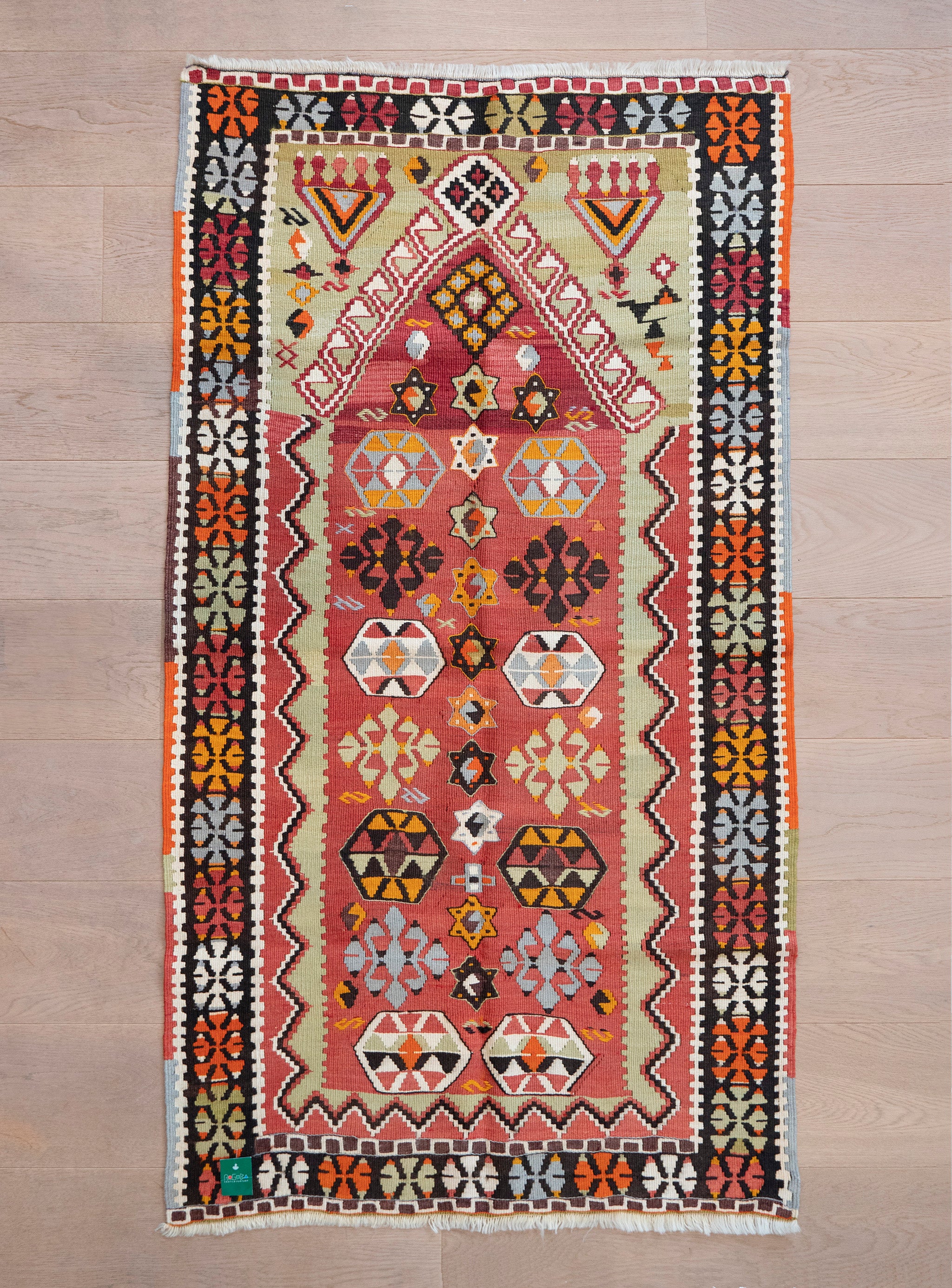 オールドキリム キリムラグ トルコ・エシュメ 154×83㎝ (No.07406