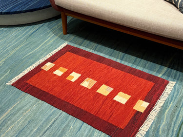 玄関マット トルコ・ロゴバキリム 上質な現代キリム ROGOBA KILIM
