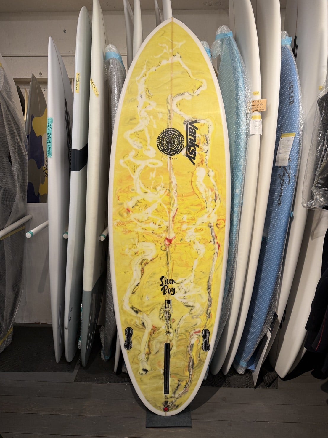中古】JUSTICE surfboard SAMBOY model (6'4×22 3/8 ×3