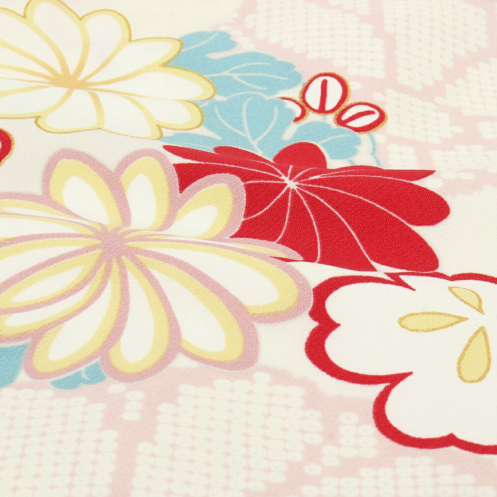 七五三 着物 3歳 女の子 販売 被布セット 7点 鹿の子 花模様