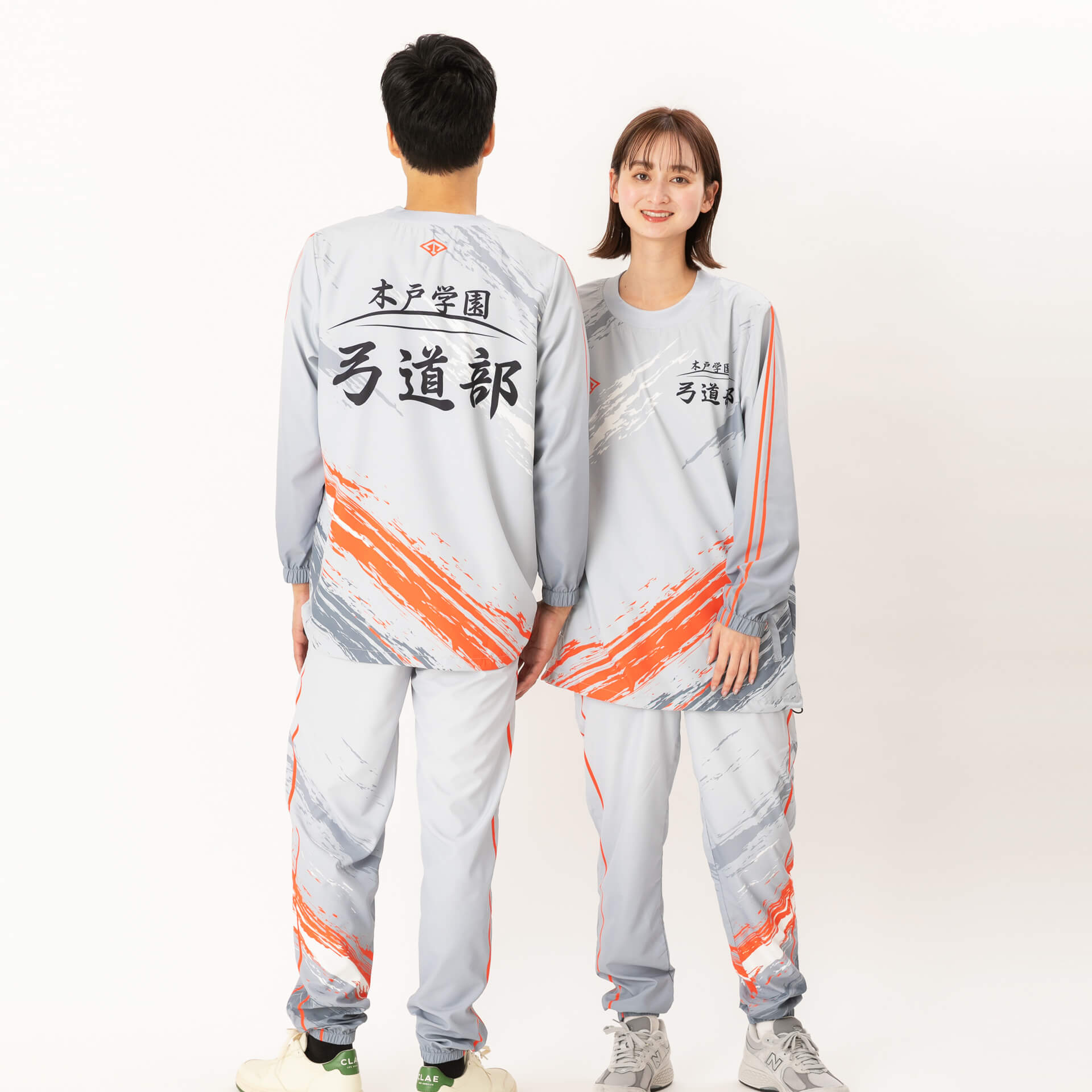 ゴム袖・プルオーバー・セットイン型長袖オリジナルウィンドブレーカー