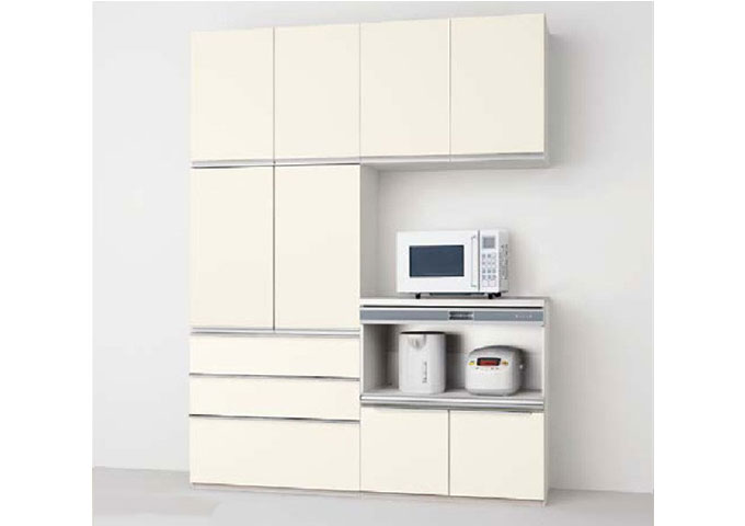 LIXIL シエラS ハイカウンター 家電収納（蒸気排出ユニット付）下段