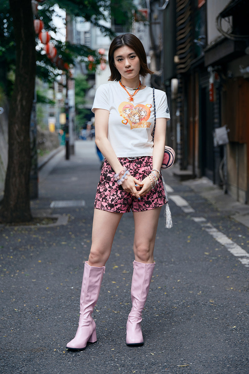 st.andrews ショートパンツ ラメ チェック柄 アシメチェックショート