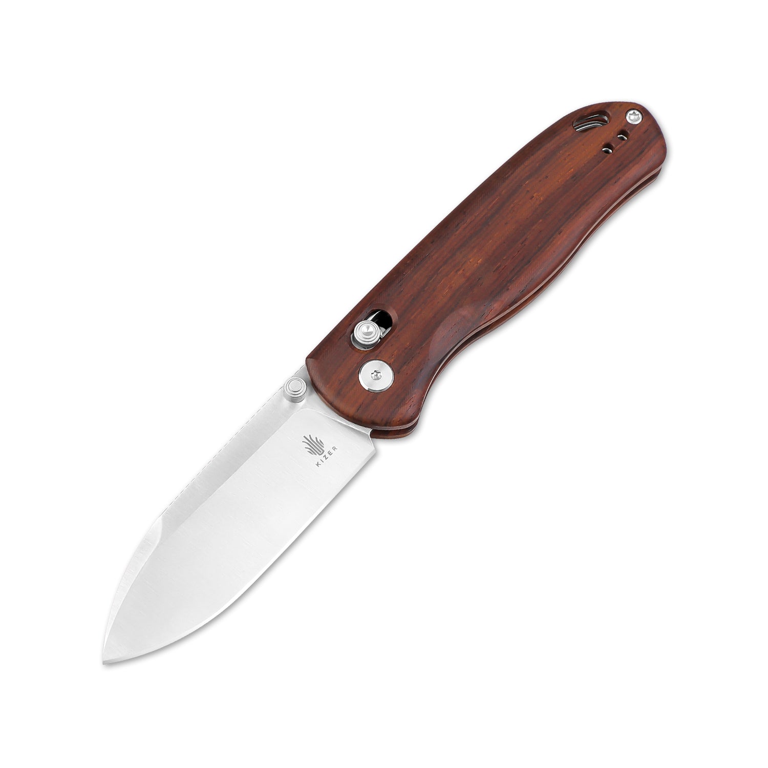 Kizer Drop Bear 2.97 inch NitroV Blade Wood Handle V3619A6-Kizer