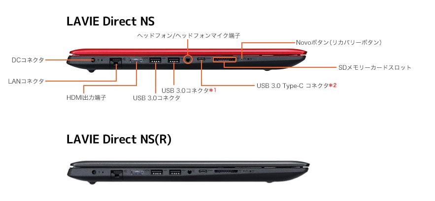 NEC LAVIE Direct NS（2018年夏モデル）：国内大手ブランドの15インチ