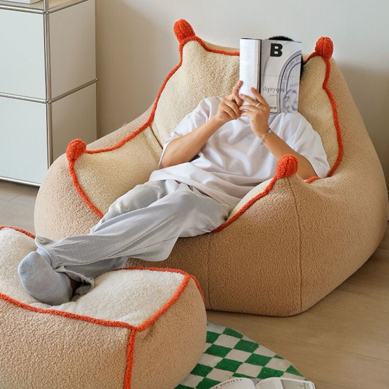 パイピングコントラストカラー一人掛けソファ – kocol