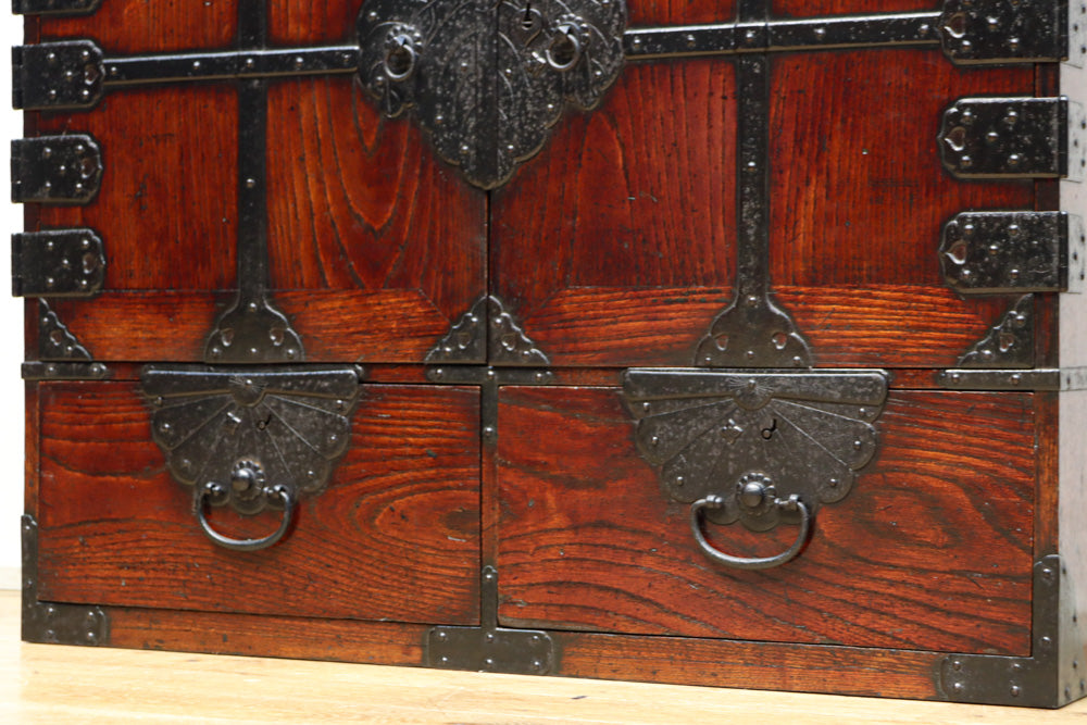 江戸時代寛政四年！！全面総欅仙台帳場箪笥 BB3238 – 古福庵