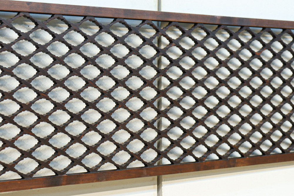 繊細な組子細工で雅な眺めの雲菱格子欄間素材 EZ2722 在庫1枚 – 古福庵