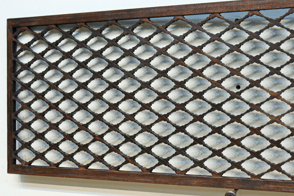 繊細な組子細工で雅な眺めの雲菱格子欄間素材 EZ2722 在庫1枚 – 古福庵