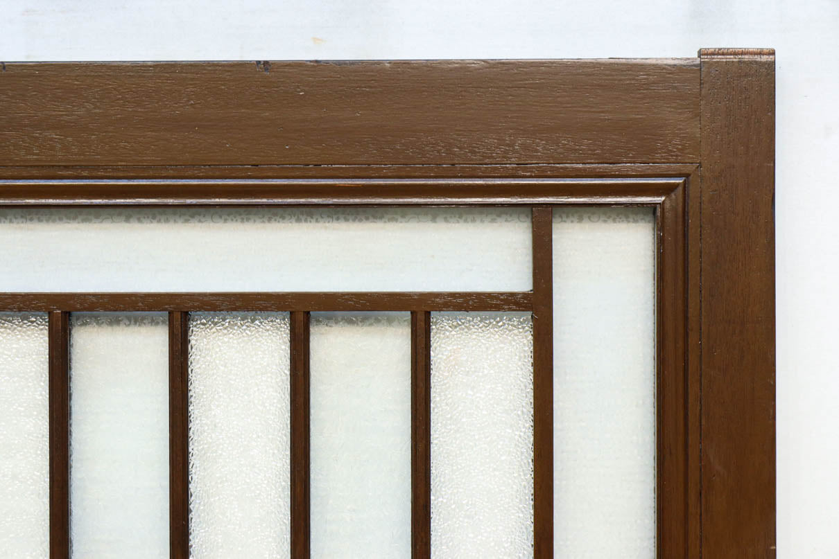 幅864ミリ 幾何学に分割した小窓がお洒落なレトロガラス戸 F8314 在庫1