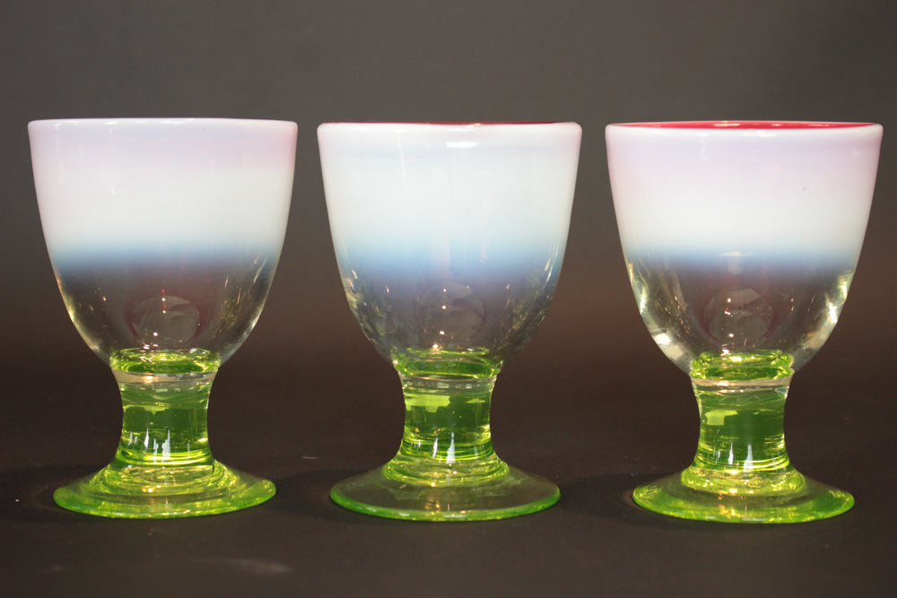 三色縁赤乳白ぼかし氷コップ Z-8 在庫1個 – 古福庵 [ KOFUKUAN