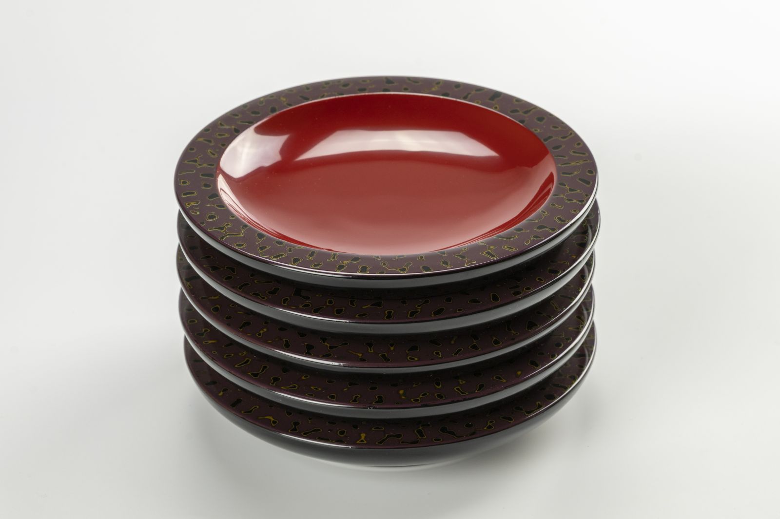 銘々皿(5枚) 唐塗 | 津軽塗 小林漆器のネット通販