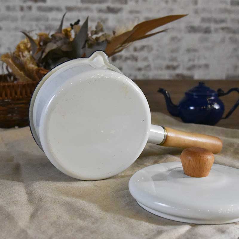 ヴィンテージ ホーロー の蓋つきミルクパン / TAW-323D – 神戸