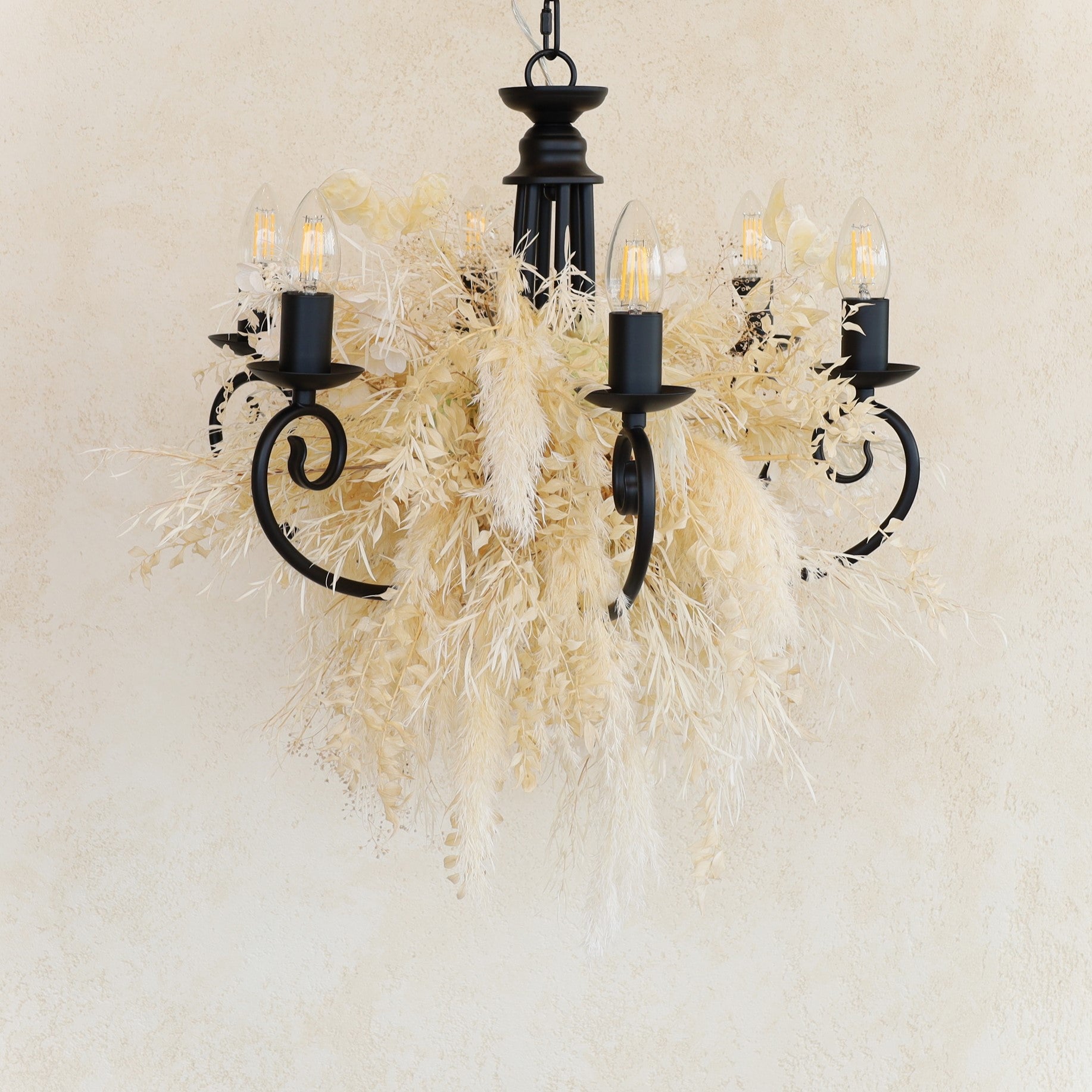 ドライフラワーシャンデリア(中型)｜kokocharm – kokocharm-shop