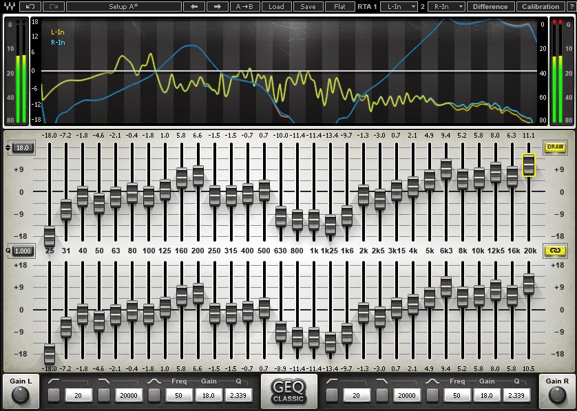 ミックスにも使えるグラフィックイコライザー『GEQ Graphic Equalizer