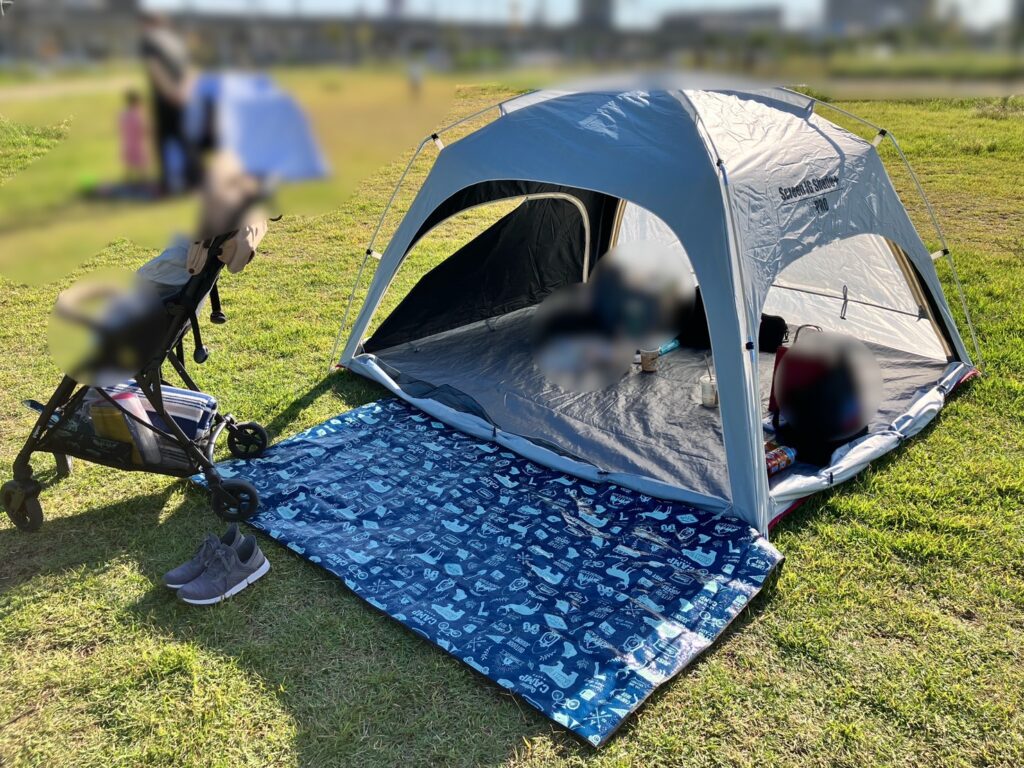 テント新調】組み立て簡単なColemanスクリーンIGシェード｜子育てママ