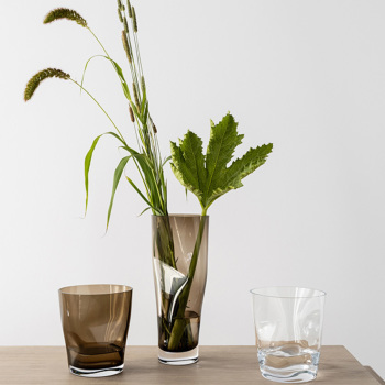 オレフォス Squeeze フラワーベース スモークブラウン L フラワー