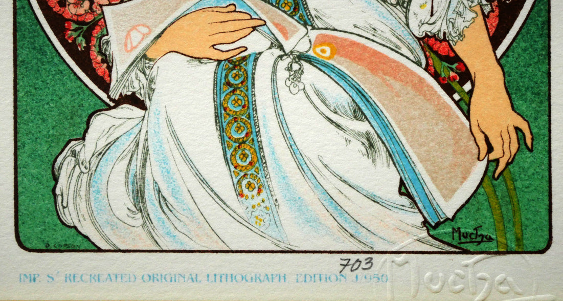 アルフォンス ミュシャ(Alphonse MUCHA)「夢想」リトグラフ 絵画買取