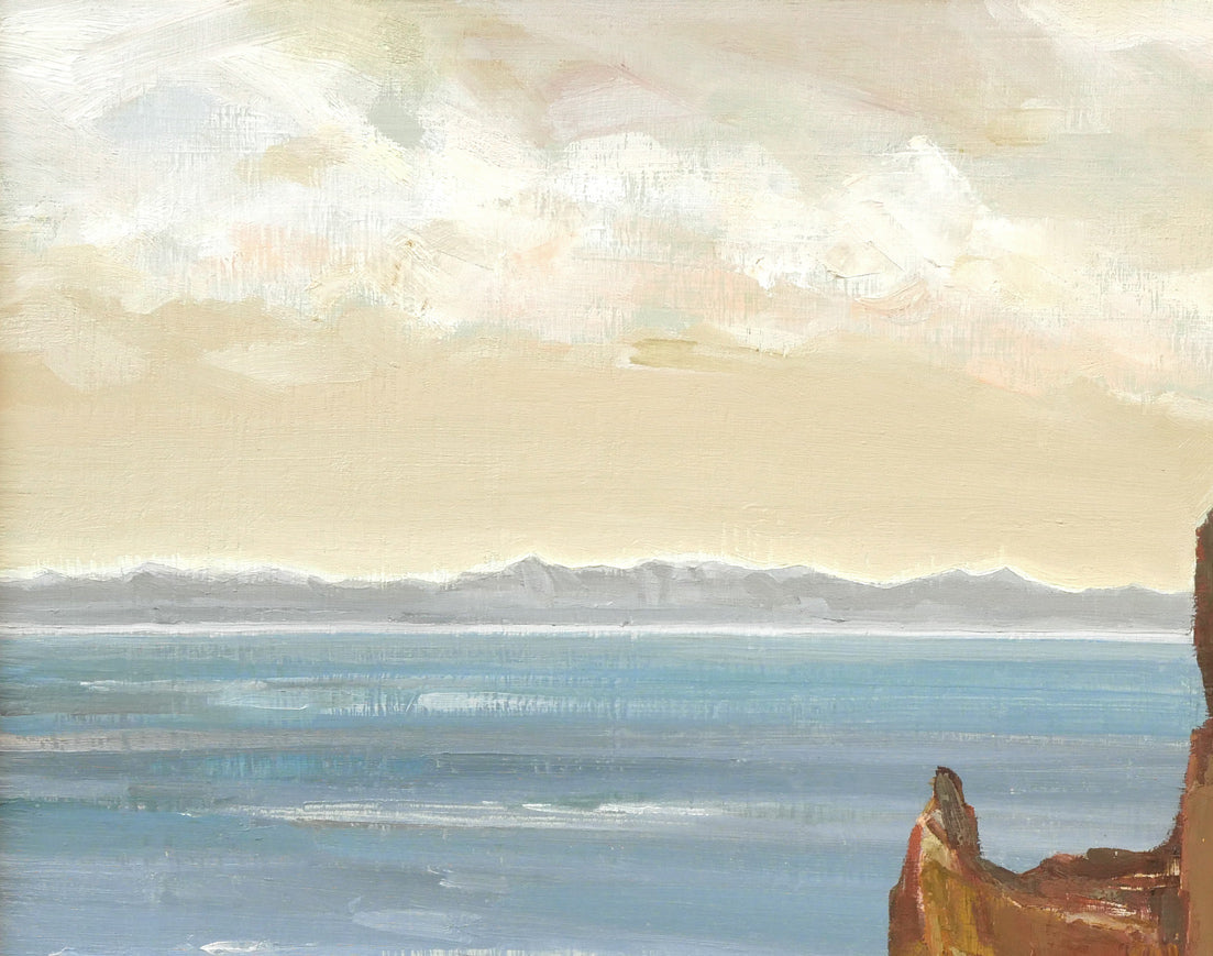 小川清「赤岩秋景（小樽）」油絵・F12号 絵画買取・販売の小竹美術