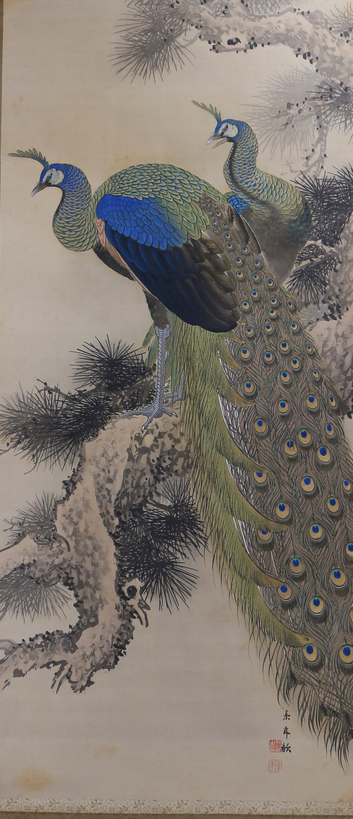 喬松孔雀｜新・古美術 高美堂（こうびどう）｜掛軸販売・通販・買取