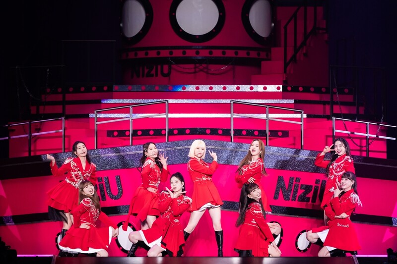 Photos of girl group NiziU during ′NiziU Live with U 2022 ′Burn it