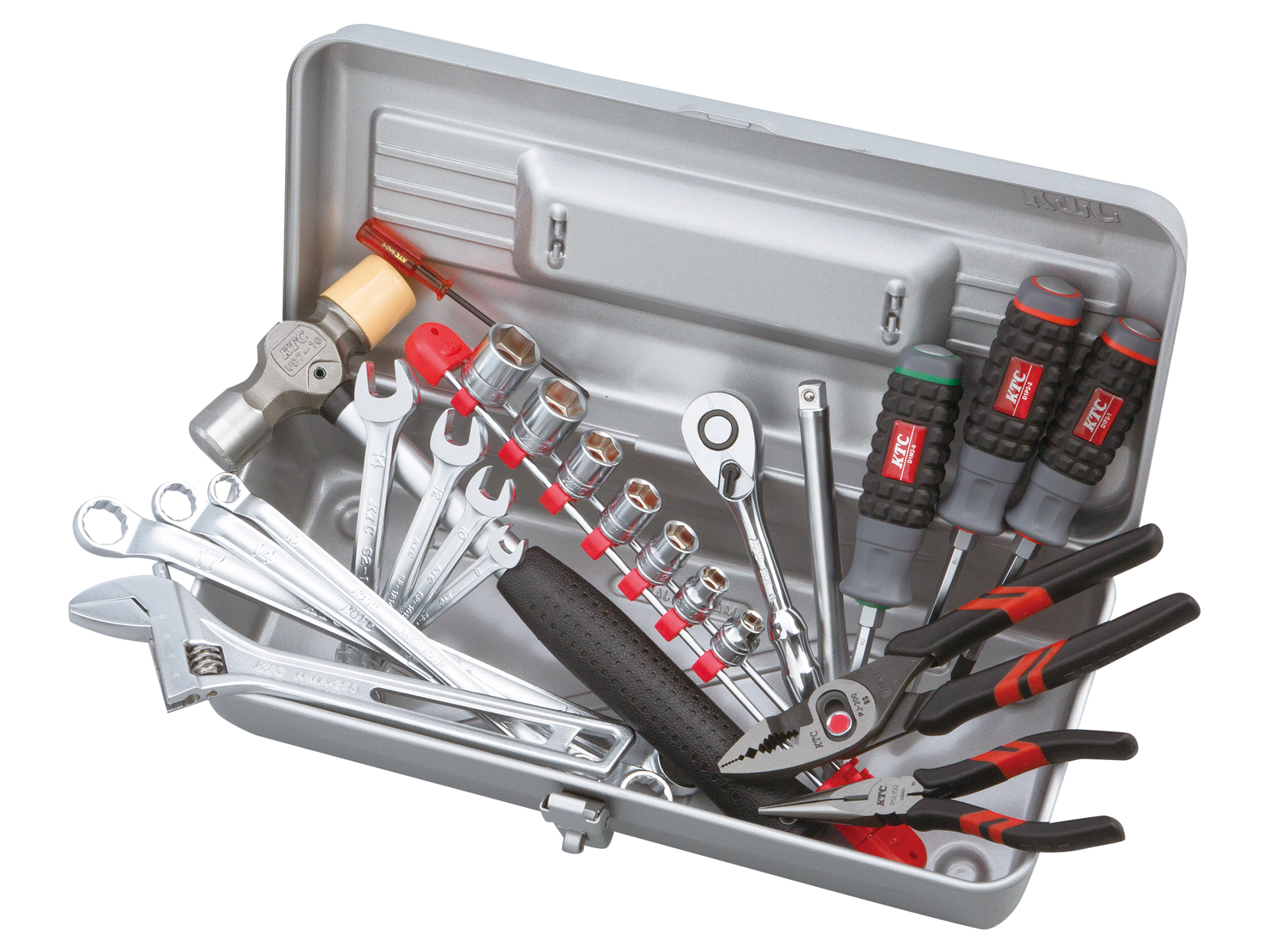 9.5sq.工具セット（片開きメタルケースタイプ）[24点] | KTCツール