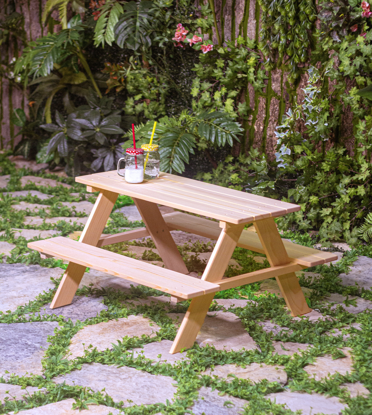 KWP140 – Outdoor Kids Picnic Table With Bench – Kukka Wood