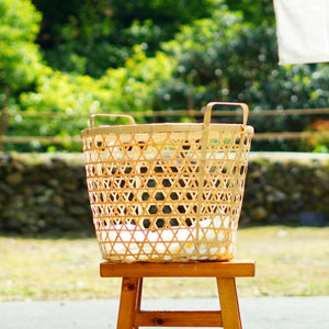 竹の洗濯かご（柚木一徳） – 暮らしの道具Coquette