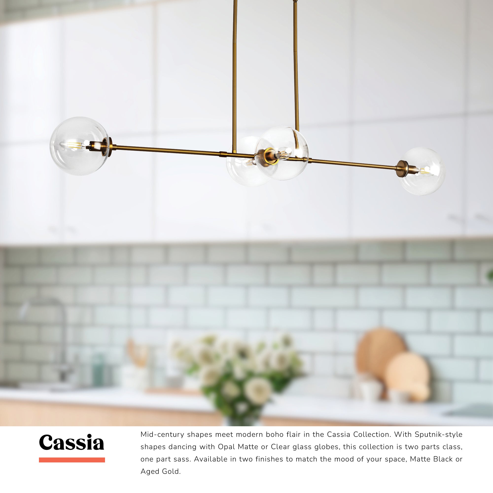 Cassia 48-in Linear Pendant – Kuzco Lighting