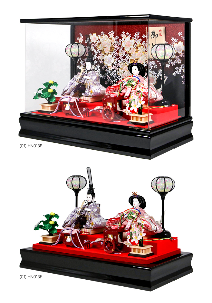 雛人形 御駕篭/御所車 D) 雛人形 コンパクト ケース飾り おしゃれ