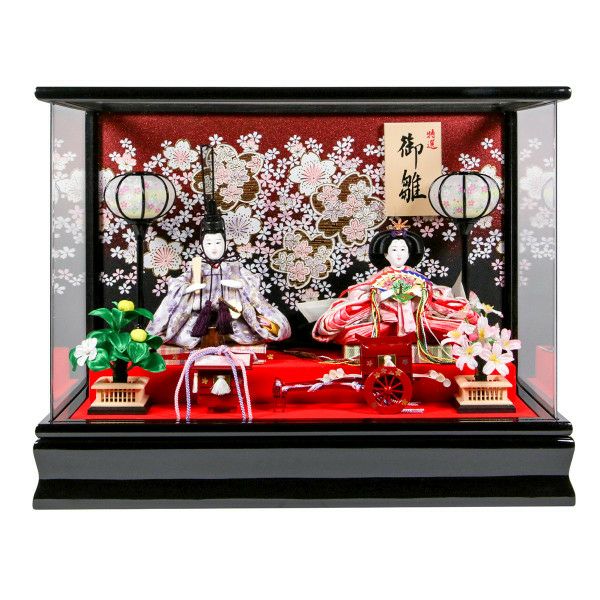 雛人形 御駕篭/御所車 D) 雛人形 コンパクト ケース飾り おしゃれ