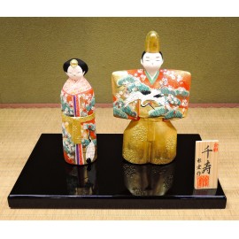 京陶人形 金彩立雛 千寿 小田益作 （本金箔押し） | 小刀屋忠兵衛 | 京