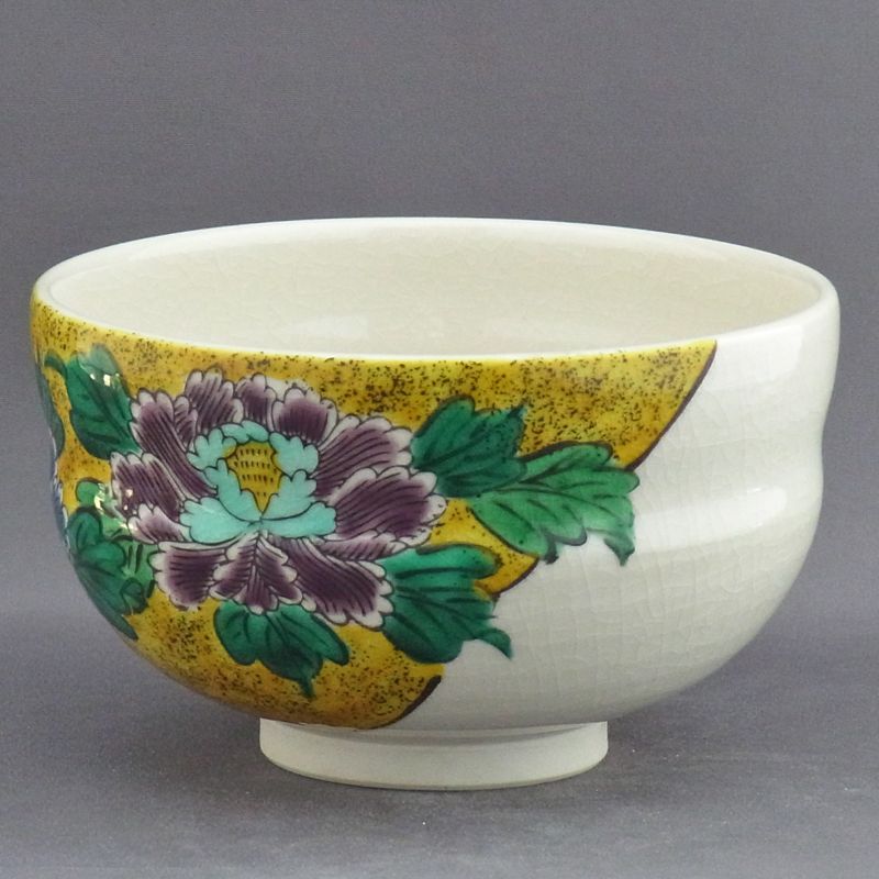 司峰(東 勝司)作 九谷焼 抹茶碗（吉田屋風）｜抹茶道具｜京なごみ