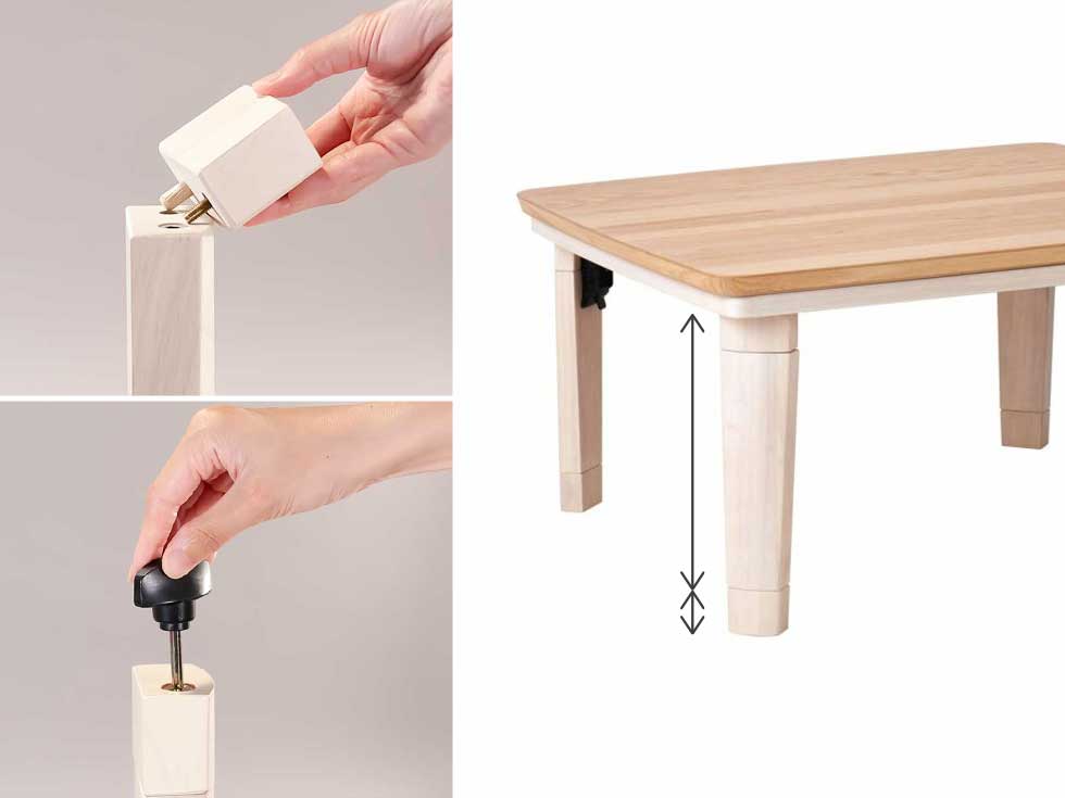 販売終了】家具調こたつ（布団セット）フラットヒーター90×60cmKTR