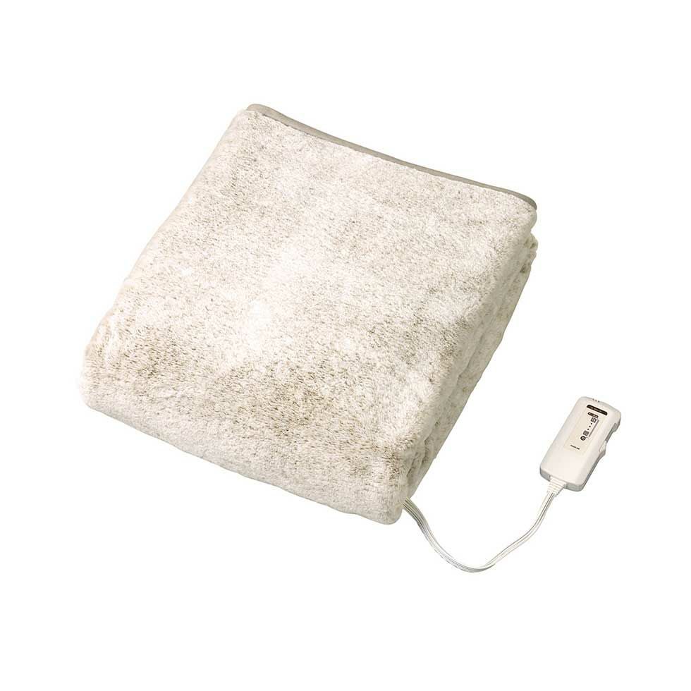 販売終了】ラビットファー調電気掛敷毛布188×120cmKDK-75241R