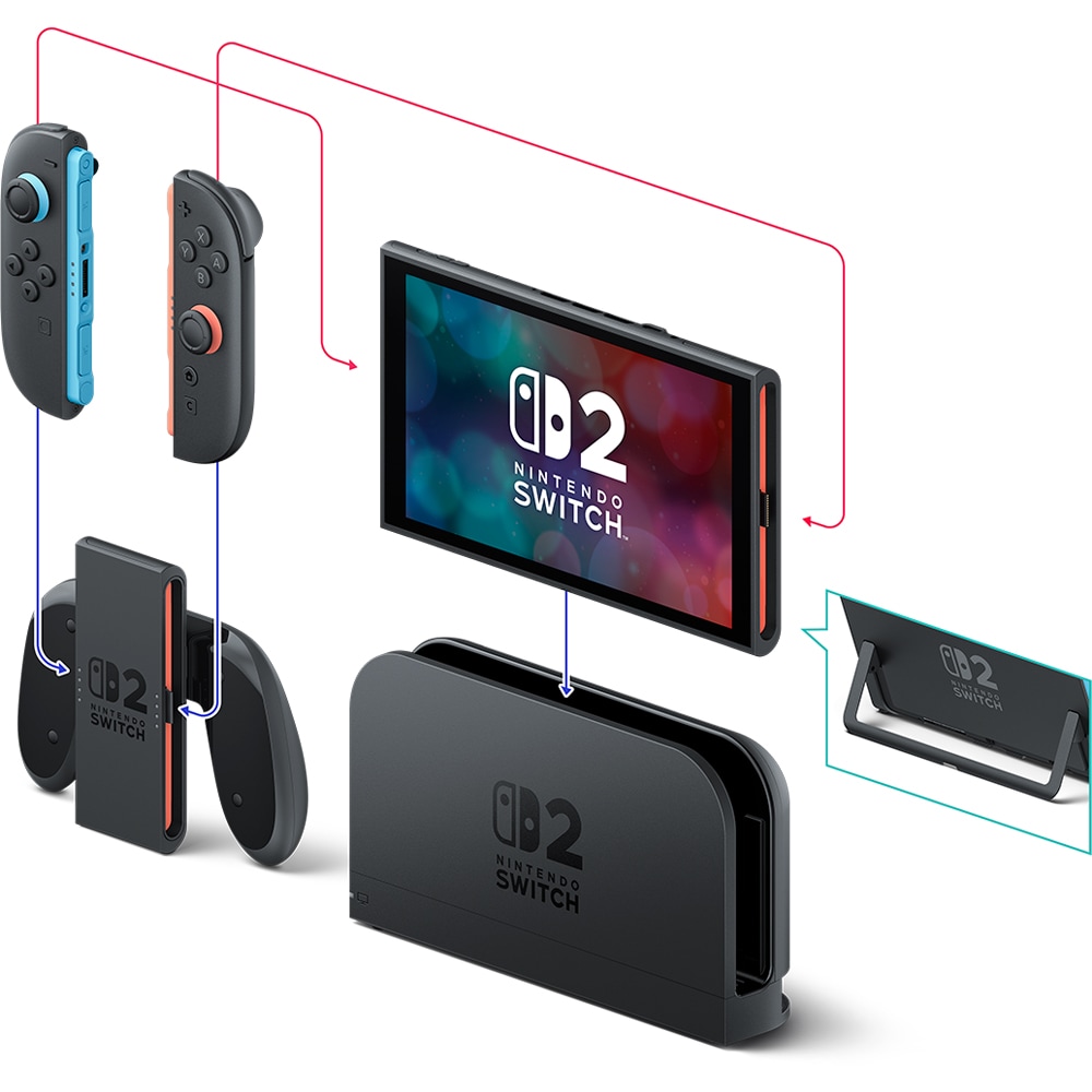 Consola NINTENDO Switch 2, Joy-Con Light Red/Light Blue