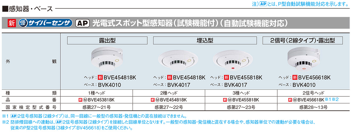 BVE456618K || 光電式スポット型 煙感知器 Panasonic アドバンスP-1
